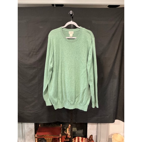 LLBean Other - LLBean Mens XXL Tall Cashmere Blend Green Crew Neck Long Sleeve Sweater